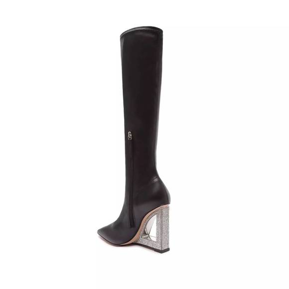 NEW SCHUTZ filipa pointed toe wedge boots in black - Picture 3 of 5